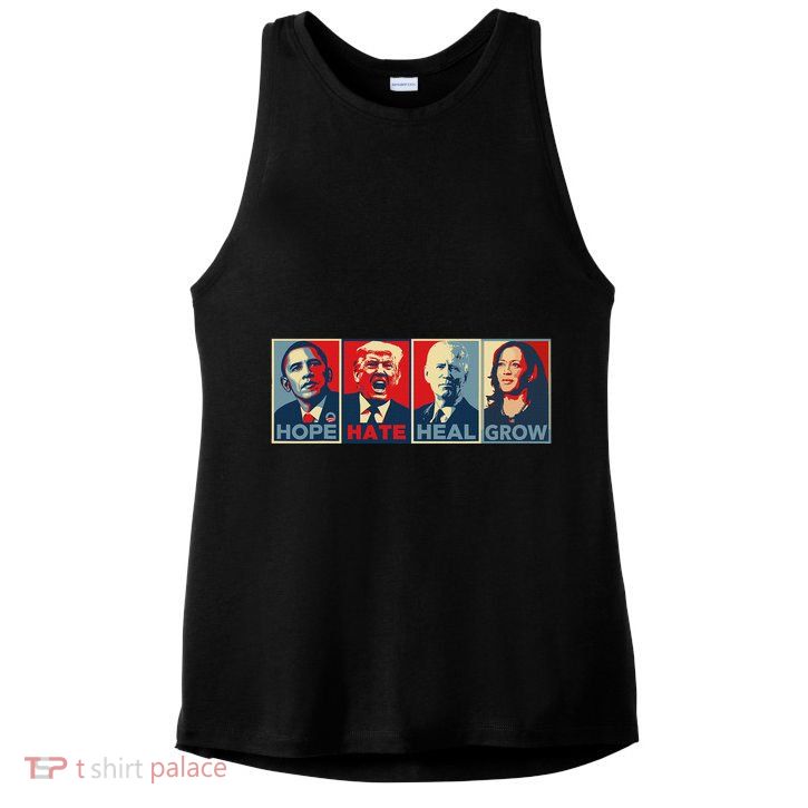 Hope Hate Heal Grow Ladies PosiCharge Tri-Blend Wicking Tank