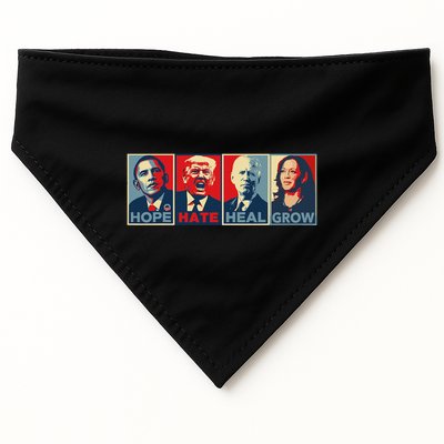 Hope Hate Heal Grow USA-Made Doggie Bandana