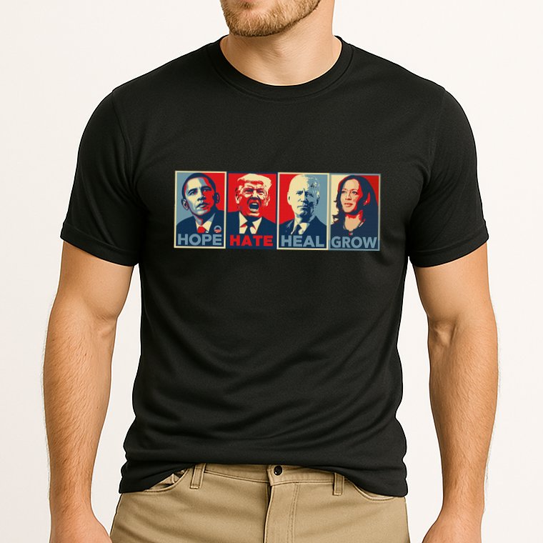 Hope Hate Heal Grow Cooling Performance Crew T-Shirt