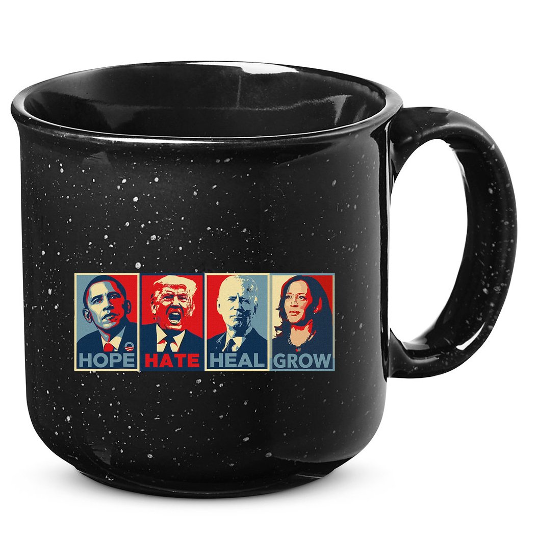 Hope Hate Heal Grow 15oz Campfire Ceramic Mug
