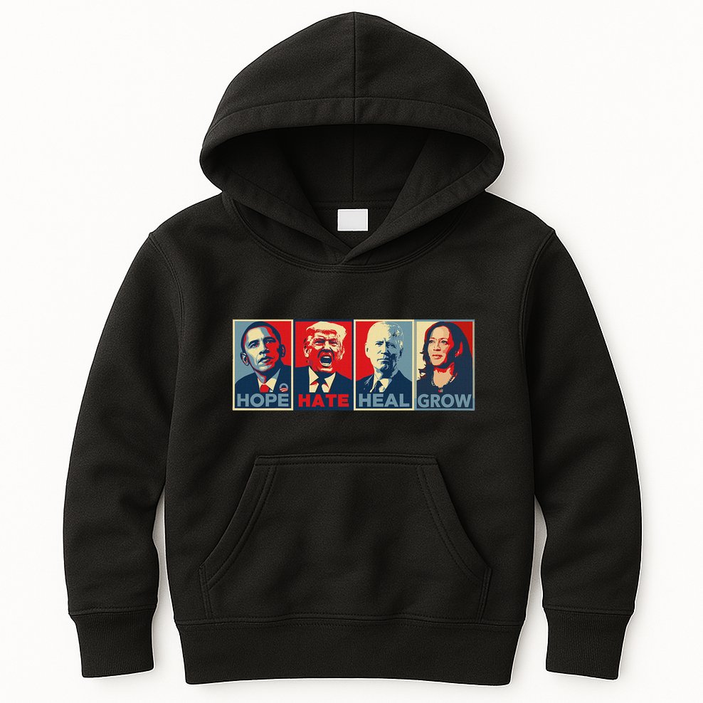 Hope Hate Heal Grow Kids Hoodie