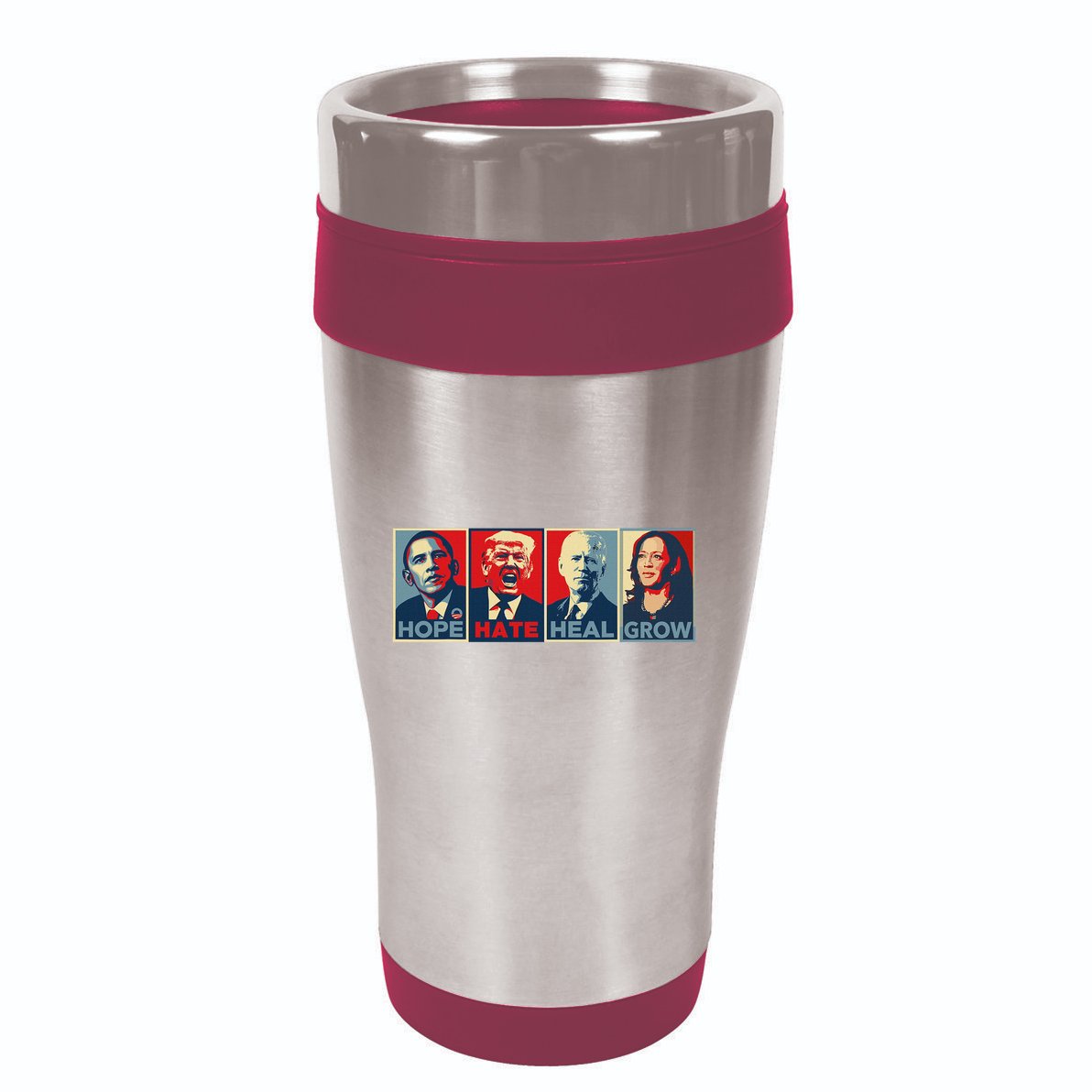 Hope Hate Heal Grow 16oz Travel Tumbler
