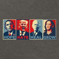 Hope Hate Heal Grow Cotton Canvas Backpack