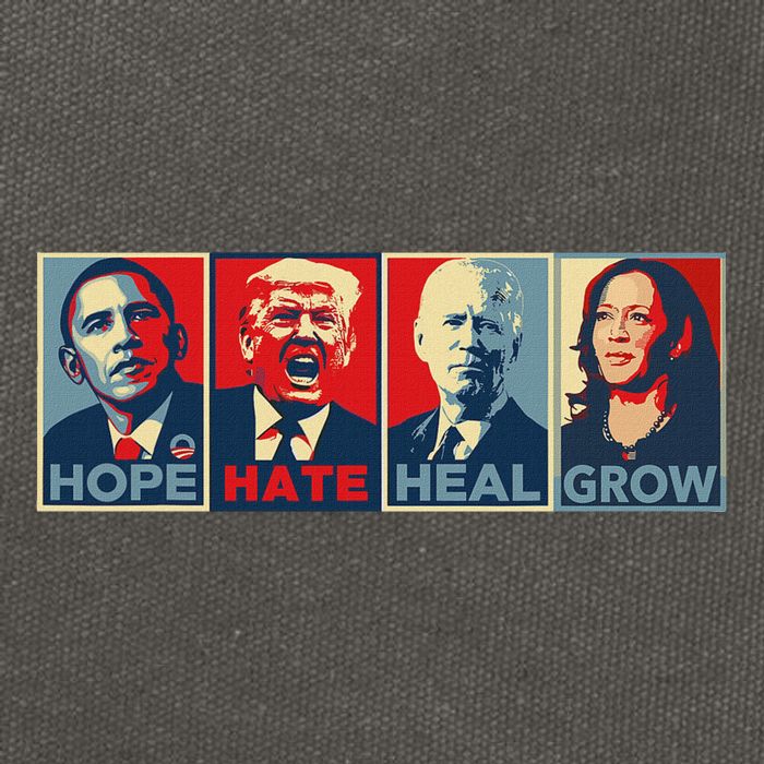 Hope Hate Heal Grow Cotton Canvas Backpack