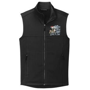 Ho Ho Holy Shit What A Year Gift Funny Christmas Skeleton Gift Collective Smooth Fleece Vest