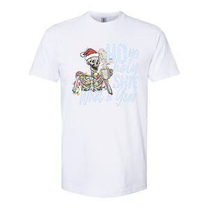 Ho Ho Holy Shit What A Year Gift Funny Christmas Skeleton Gift Softstyle CVC T-Shirt