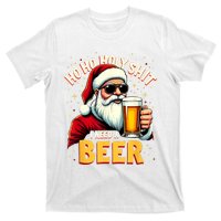 Ho Ho Holy Shit I Need A Beer Funny Santa Christmas Drinking T-Shirt