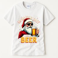 Ho Ho Holy Shit I Need A Beer Funny Santa Christmas Drinking Tall T-Shirt