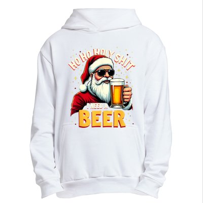 Ho Ho Holy Shit I Need A Beer Funny Santa Christmas Drinking Urban Pullover Hoodie