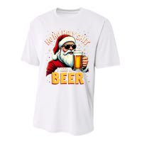 Ho Ho Holy Shit I Need A Beer Funny Santa Christmas Drinking Performance Sprint T-Shirt