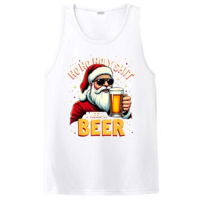 Ho Ho Holy Shit I Need A Beer Funny Santa Christmas Drinking PosiCharge Competitor Tank