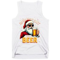 Ho Ho Holy Shit I Need A Beer Funny Santa Christmas Drinking Tank Top