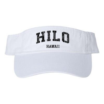 Hilo Hawaii Hi Vintage Established Varsity Sports Design Valucap Bio-Washed Visor