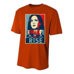 Hope Hate Heal Rise Kamala 2024 For President Campaign Performance Sprint T-Shirt