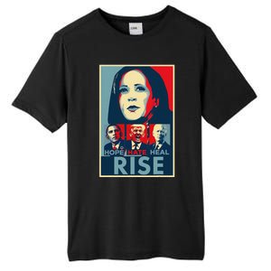 Hope Hate Heal Rise Kamala 2024 For President Campaign Tall Fusion ChromaSoft Performance T-Shirt