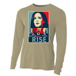 Hope Hate Heal Rise Kamala 2024 For President Campaign Cooling Performance Long Sleeve Crew