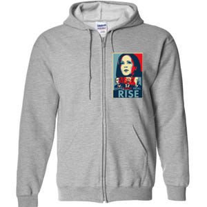 Hope Hate Heal Rise Kamala 2024 For President Campaign Full Zip Hoodie