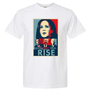 Hope Hate Heal Rise Kamala 2024 For President Campaign Garment-Dyed Heavyweight T-Shirt