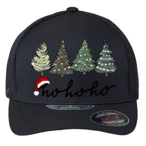 Ho Ho Ho Green Tree Christmas Tis The Season Flexfit Unipanel Trucker Cap