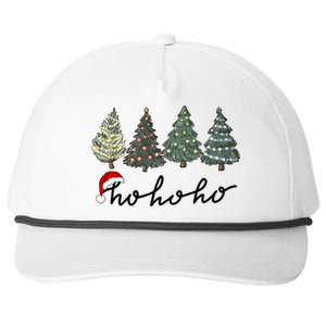 Ho Ho Ho Green Tree Christmas Tis The Season Snapback Five-Panel Rope Hat