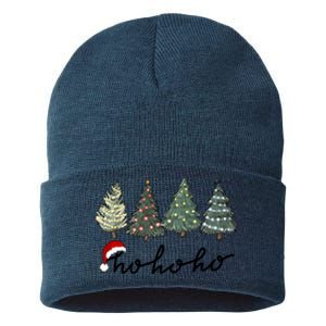 Ho Ho Ho Green Tree Christmas Tis The Season Sustainable Knit Beanie