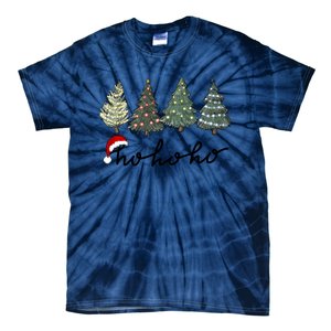 Ho Ho Ho Green Tree Christmas Tis The Season Tie-Dye T-Shirt