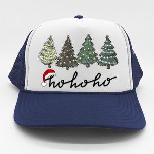 Ho Ho Ho Green Tree Christmas Tis The Season Trucker Hat