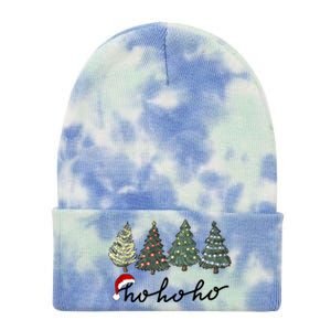 Ho Ho Ho Green Tree Christmas Tis The Season Tie Dye 12in Knit Beanie