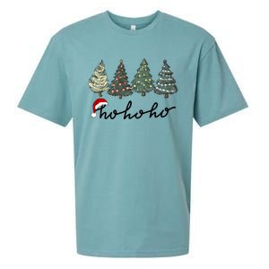 Ho Ho Ho Green Tree Christmas Tis The Season Sueded Cloud Jersey T-Shirt