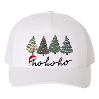 Ho Ho Ho Green Tree Christmas Tis The Season Yupoong Adult 5-Panel Trucker Hat