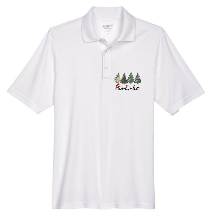 Ho Ho Ho Green Tree Christmas Tis The Season Men's Origin Performance Pique Polo