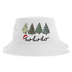 Ho Ho Ho Green Tree Christmas Tis The Season Sustainable Bucket Hat