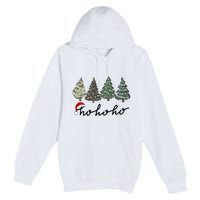 Ho Ho Ho Green Tree Christmas Tis The Season Premium Pullover Hoodie