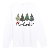 Ho Ho Ho Green Tree Christmas Tis The Season Premium Crewneck Sweatshirt