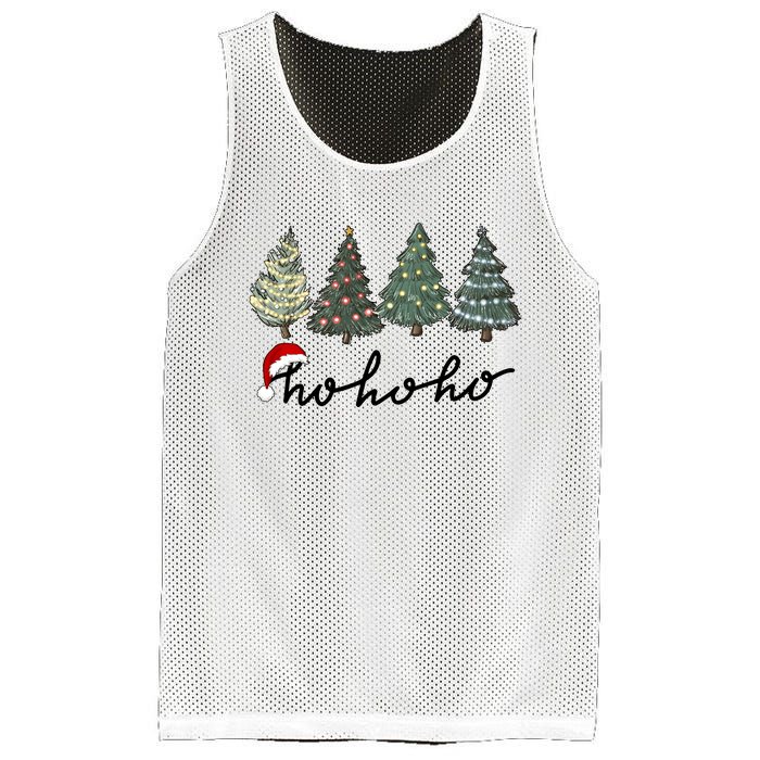 Ho Ho Ho Green Tree Christmas Tis The Season Mesh Reversible Basketball Jersey Tank