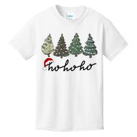 Ho Ho Ho Green Tree Christmas Tis The Season Kids T-Shirt