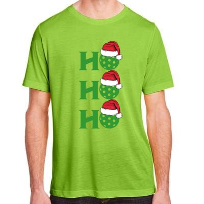 Ho Ho Ho Funny Christmas Pickleball Santa Claus Hat Meme Gift Adult ChromaSoft Performance T-Shirt