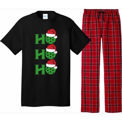 Ho Ho Ho Funny Christmas Pickleball Santa Claus Hat Meme Gift Pajama Set