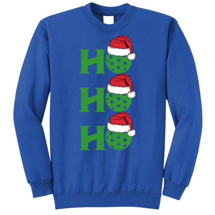 Ho Ho Ho Funny Christmas Pickleball Santa Claus Hat Meme Gift Sweatshirt