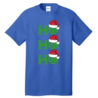 Ho Ho Ho Funny Christmas Pickleball Santa Claus Hat Meme Gift Tall T-Shirt