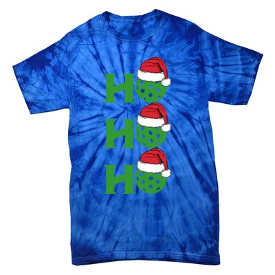 Ho Ho Ho Funny Christmas Pickleball Santa Claus Hat Meme Gift Tie-Dye T-Shirt