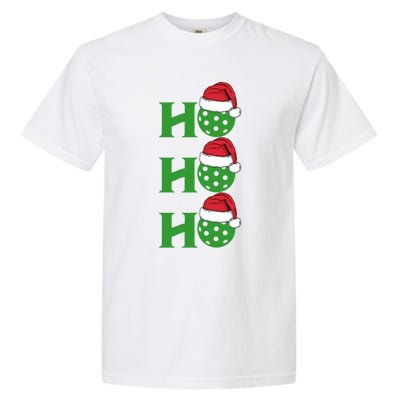 Ho Ho Ho Funny Christmas Pickleball Santa Claus Hat Meme Gift Garment-Dyed Heavyweight T-Shirt