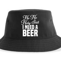 Ho Ho Holy Shit I Need A Beer Funny Christmas Drinking Gift Sustainable Bucket Hat