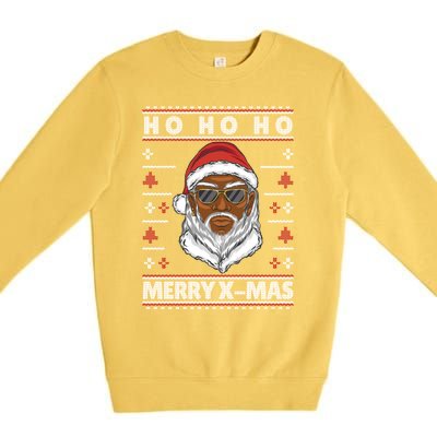 Ho Ho Ho The Cool Santa Claus Is Coming To The Party Gift Premium Crewneck Sweatshirt