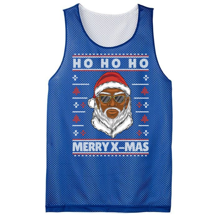 Ho Ho Ho The Cool Santa Claus Is Coming To The Party Gift Mesh Reversible Basketball Jersey Tank