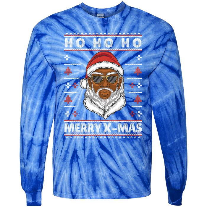 Ho Ho Ho The Cool Santa Claus Is Coming To The Party Gift Tie-Dye Long Sleeve Shirt