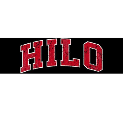 Hilo Hawaii Hi Vintage Sports Design Red Design Bumper Sticker