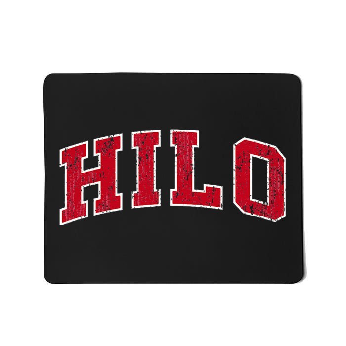 Hilo Hawaii Hi Vintage Sports Design Red Design Mousepad