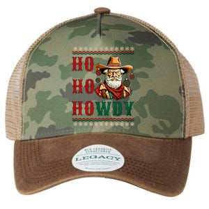 Ho Ho Howdy Ugly Christmas Sweater Style Cowboy Santa Legacy Tie Dye Trucker Hat