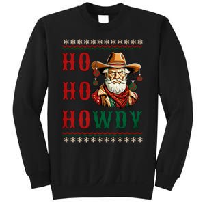 Ho Ho Howdy Ugly Christmas Sweater Style Cowboy Santa Sweatshirt